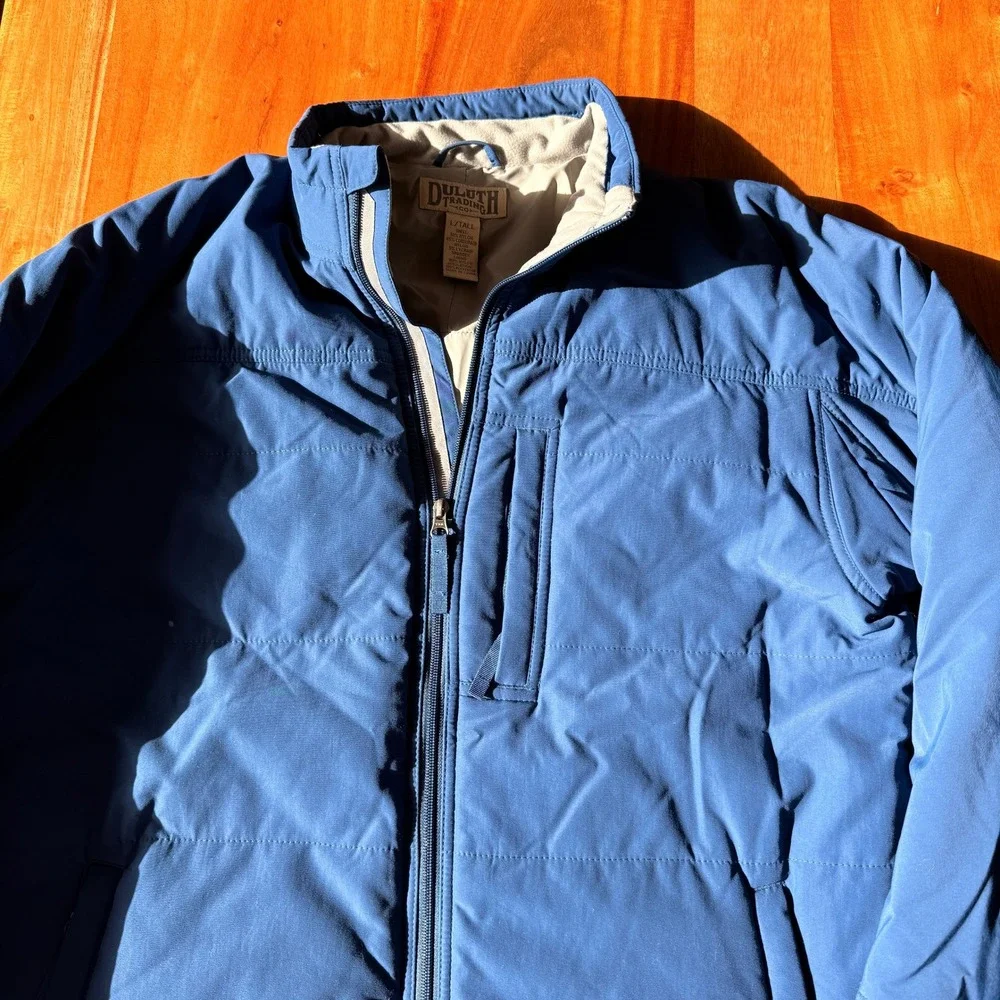 Duluth Trading Co Men's Blue Insulated Snow Jacket Size L Tall
